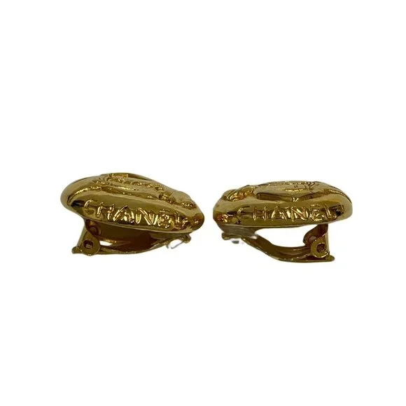 CHANEL Authentic Vintage Gold Earrings